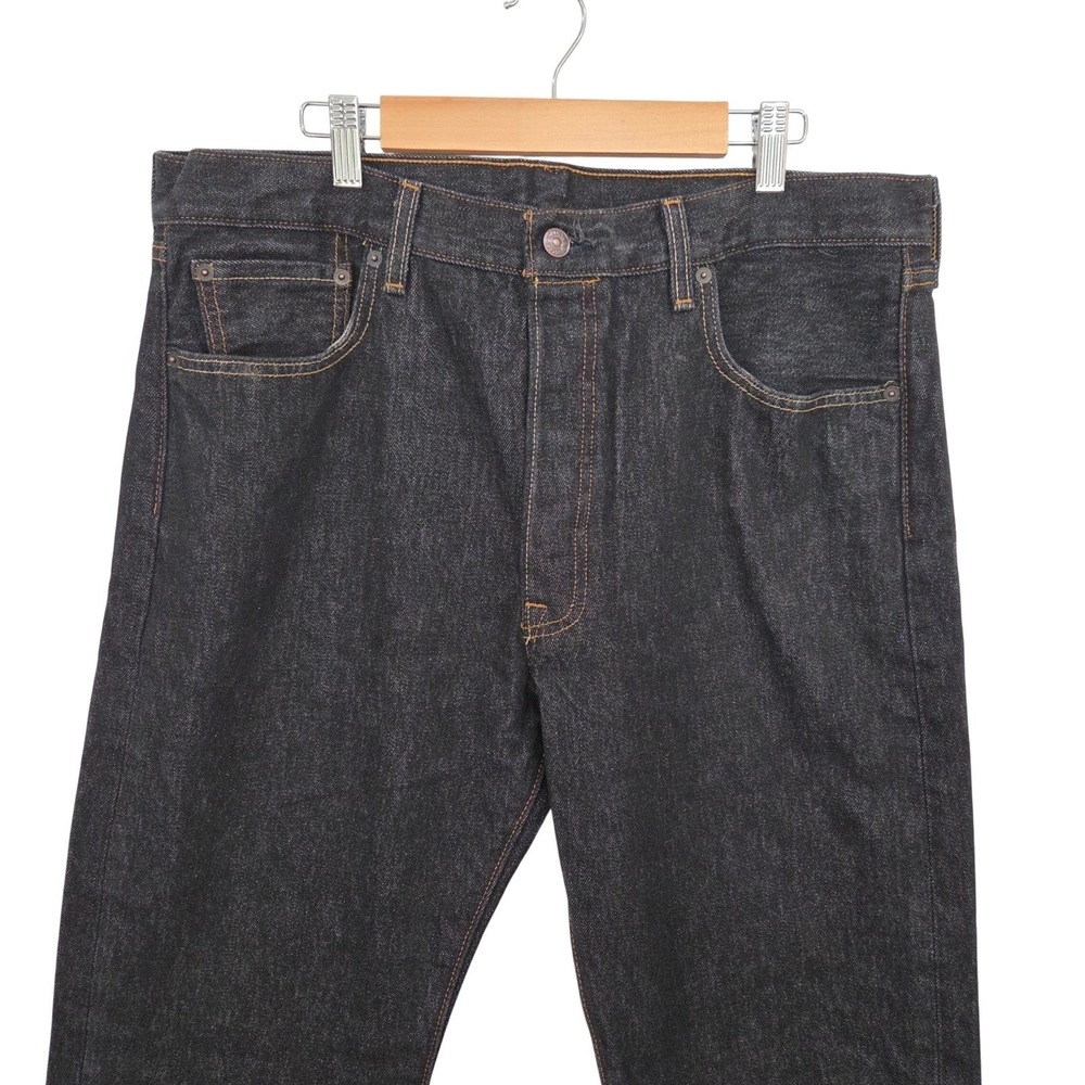 Levi's Mens Dark Indigo 100% Cotton Jeans 36x32 Straight Leg Original Fit 501